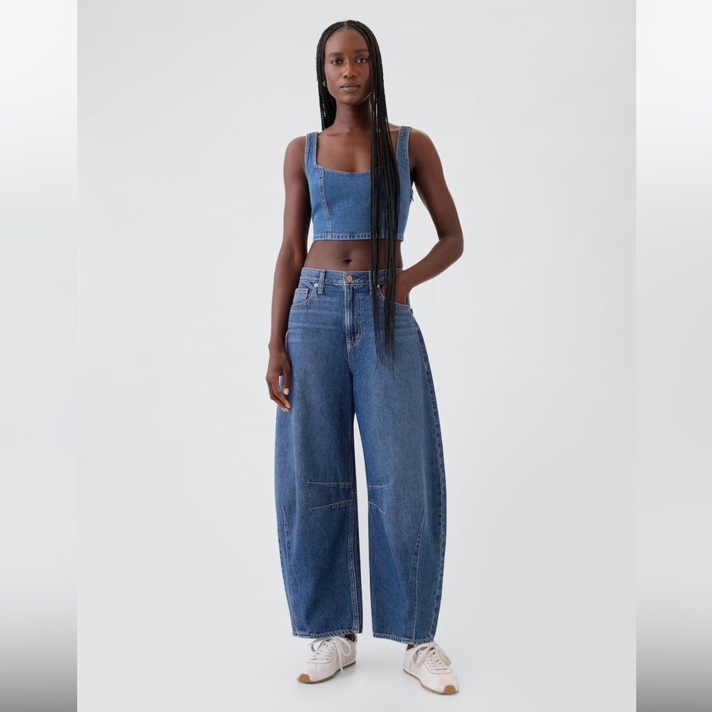 NWT GAP High Rise Horseshoe Jeans in Dark Blue Indigo Denim - 28/6 R